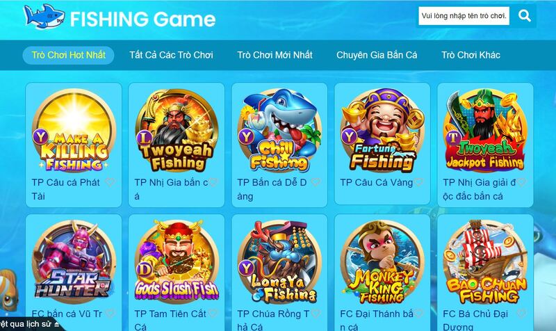 Nhà cái cung cấp đa dạng tựa game cực kỳ hấp dẫn tại sảnh bắn cá Good88