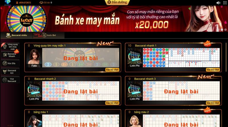 Sảnh sòng bài tại Good88 sở hữu kho game đồ sộ và hấp dẫn